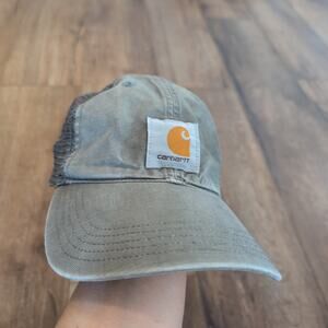 VTG Carhartt Hat Cap Workwear Mesh Distressed Faded Skater Grunge